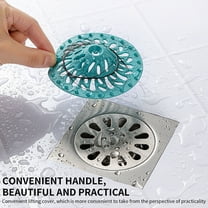 Hair Catcher Sink Strainer - Anti Clog Drain Filter for Kitchen & Bathroom | Flexible Rubber Hair Stopper | 3.9 Inch Flat Mouth Design with Bottom Positioning Foot