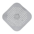 thumbnail image 1 of Hair Catcher, Square Hair Drain Cover for Shower Drain, Silicone Hair Stopper with Suction Cup, Easy to Install Suit for Bathroom, Bathtub, Kitchen Sink, 1Pc, Available in Multicolor(Grey,5.5x5.5"), 1 of 9