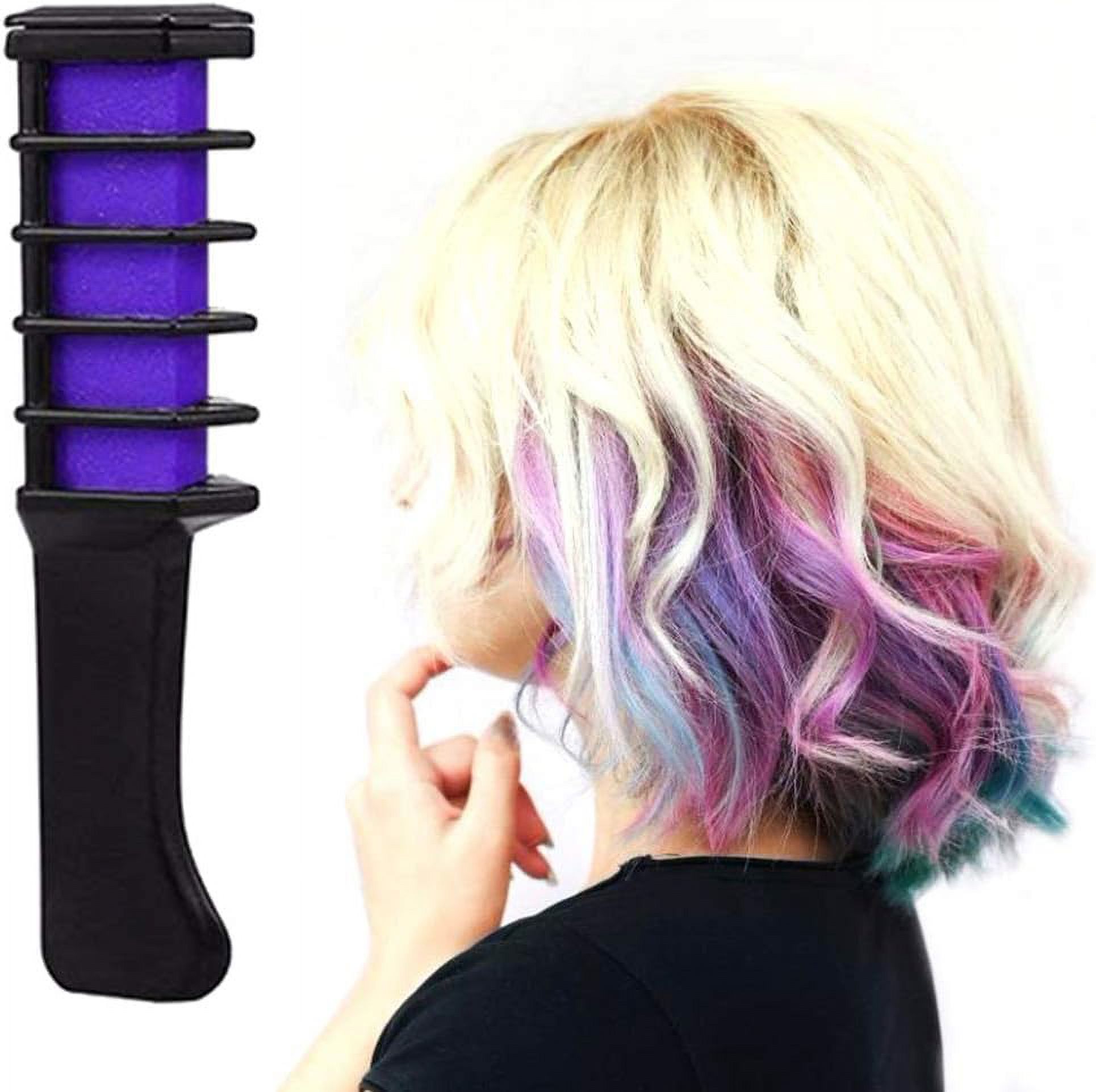 Hair Chalk Comb DIY Temporary Hair Color Comb Hair Color Stick for Party Cosplay