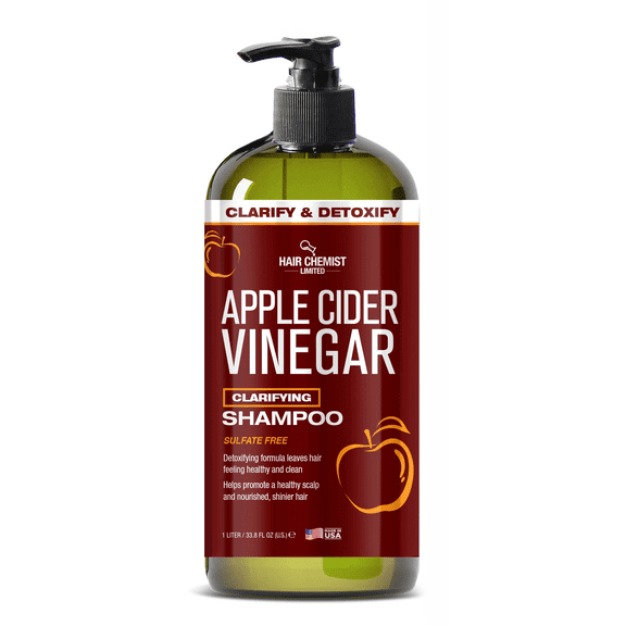 Hair Chemist Apple Cider Vinegar Clarify & Detoxify Clarifying Sulfate Free Shampoo 33.8 Ounces