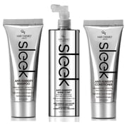 Hair Chemist Sleek Anti-Humidity Shampoo 8oz, Conditioner 8oz & Shine Coat 8oz 3-PC SET - Frizzy Hair Shampoo and Anti-Frizz Treatment Collection for Silky Hair & Super Straight Hair