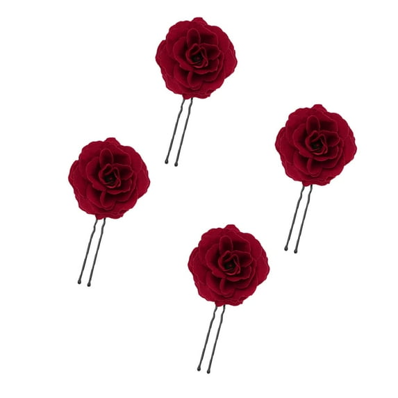Hair Chopsticks 4pcs Rose Flower flower hair Rose Hair Pin flower hair clip Hair Clips, Wedding Flower Girl Hair Accessory