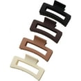 thumbnail image 1 of Hair Claw Clip Matte Rectangle Brown, Large Hair Claw Clips for Thin & Thick Hair, Strong Holds Jaw Clips (Rectangle), 1 of 5