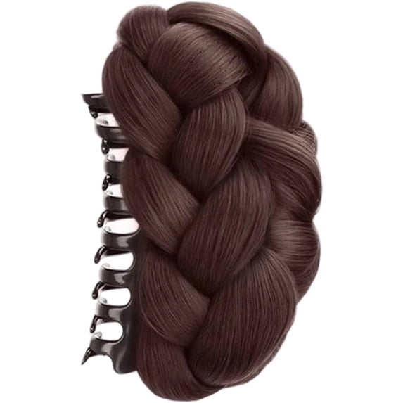 Hair Claw Clips, Synthetic Fried Dough Twists Hair Clips, Head Bun Female Grab Clip, Lightweight Non-Slip Wig Hair Grips Accessories for Women
