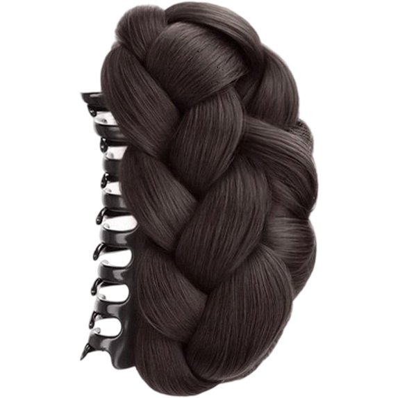 Hair Claw Clips, Synthetic Fried Dough Twists Hair Clips, Head Bun Female Grab Clip, Lightweight Non-Slip Wig Hair Grips Accessories for Women