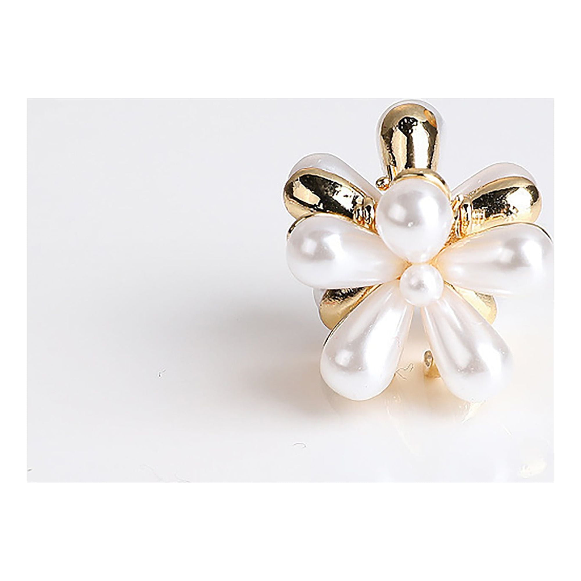 Hair Claws, Hair Clips Barrettes Mini Cute Gold Flower French Design