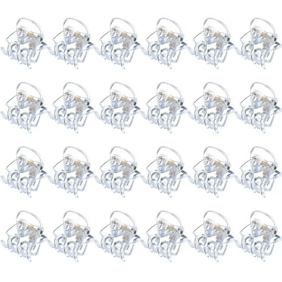 Hair Clip,24 Pcs Small Mini Hair Claw Clips for Girls and Women,Non-Slip Plastic Tiny Jaw Clips,Clear