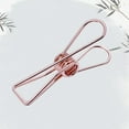 thumbnail image 1 of Hair Clip (Fishtail Clip, Dovetail Clip, Bill Clip), Rose Gold, Stainless Steel Clothes Pins, Rust-Proof, Strong Spring Grip, Non-Slip, Ideal For Outdoor & Backyard Use In Heavy Wind, Meiiso, 1 of 5