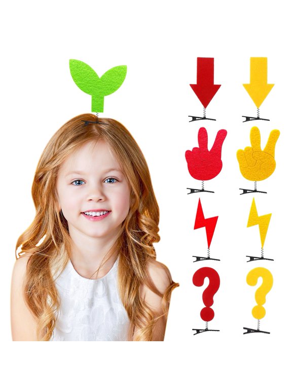 Hair Clip Funny Flower Arrow Mark Spring Design Symbol Logo Hair Pin Funny Performance Headdress Hair Accessories