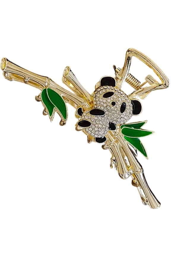 Hair Clip Headband Cute Panda Metal Hair Claw Strong Non Slip Hold Hair Jaw Rhinestones Hair Clips Accessories for Women and Teens Fashion Hair Supplies
