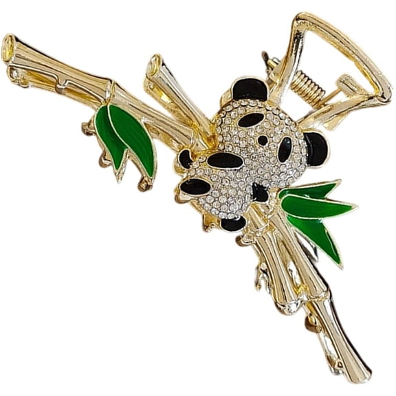 Hair Clip Headband Cute Panda Metal Hair Claw Strong Non Slip Hold Hair Jaw Rhinestones Hair Clips Accessories for Women and Teens Fashion Hair Supplies