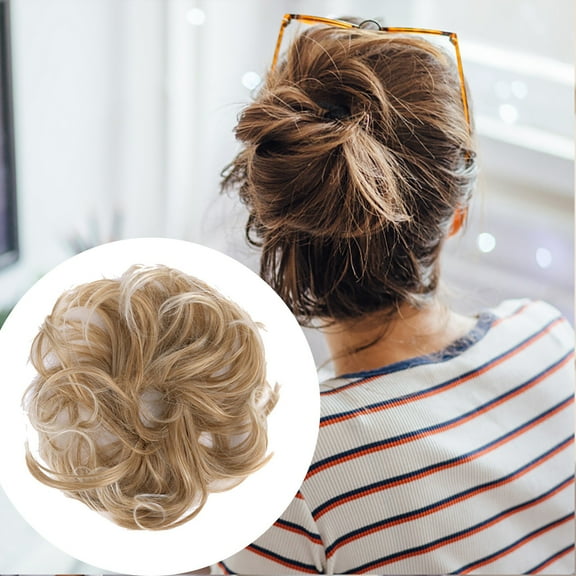 Hair Clip on Real Hair Toddler Hair Clip Hair Extension Ponytail With Elastic Rubber Band Updo Extensions Hairpiece Synthetic Ponytail Extensions