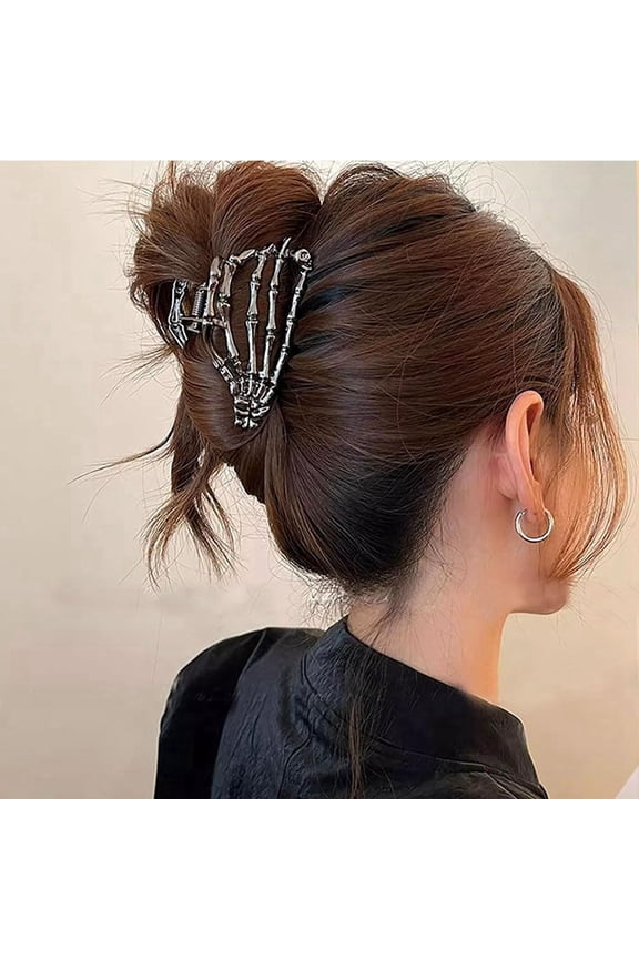 Hair Clip with Skull Design for Women'S Hair Styling, Medium Metal Hair Claw Clips, Halloween Hair Accessories