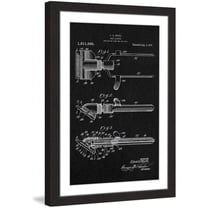 "Hair Clipper 1919 Black Paper" Framed Painting Print