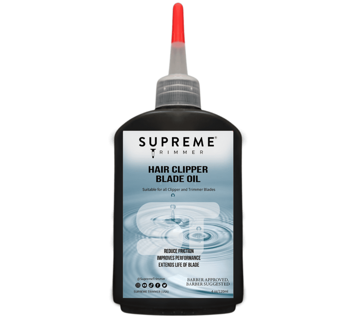 Hair Clipper Blade Oil by Supreme Trimmer - for Lubricating Trimmer &  Clipper Blades (4 FL OZ) Corrosion for Anti-Rust - STO710 