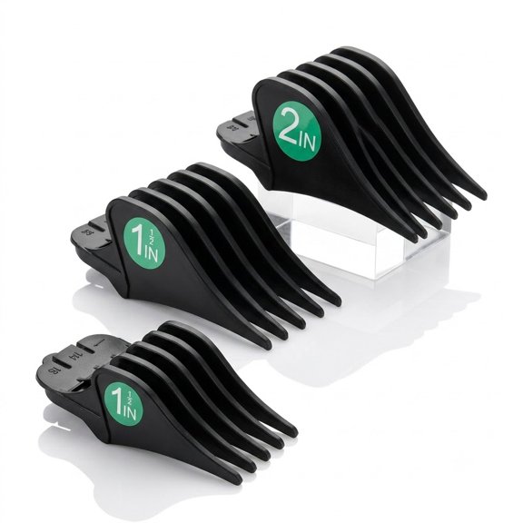 Hair Clipper Guard Set 3-Piece Professional Attachment Comb Kit for Length Control Fits Most Standard Trimmers