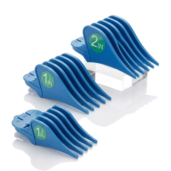 Hair Clipper Guard Set 3-Piece Professional Attachment Comb Kit for Length Control Fits Most Standard Trimmers