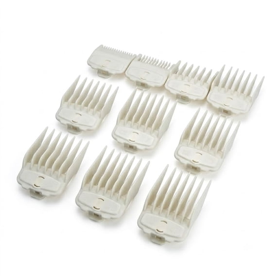 Hair Clipper Guard Set Universal Snap-On Guide Combs for Hair Clippers Durable ABS Plastic with Stainless Steel Clips Multiple Sizes for Precise Cutting