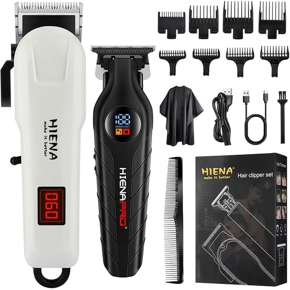 Hair Clipper and Trimmer Set Professional Cordless Hair Clipper for Men, Zero-Gap T-Blade Trimmers for Men, Beard Trimmers Barber Hair Cuttings Kit (209+Dragon Zhi)