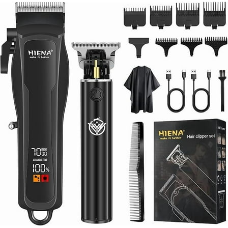 Hair Clipper and Trimmer Set Professional Cordless Hair Clipper for Men, Zero-Gap T-Blade Trimmers for Men, Beard Trimmers Barber Hair Cuttings Kit (262+065)
