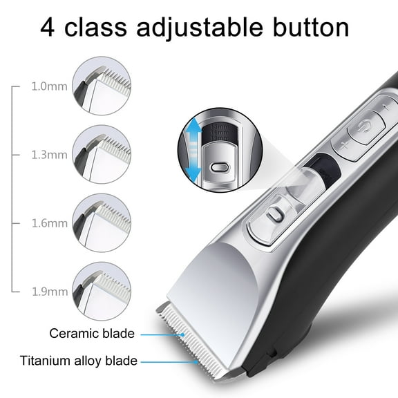 Hair Clipper for Men,4 in 1Cordless Electric Beard Trimmer, Body Mustache Nose Ear Facial Cutting Groomer USB Rechargeable & LED Display