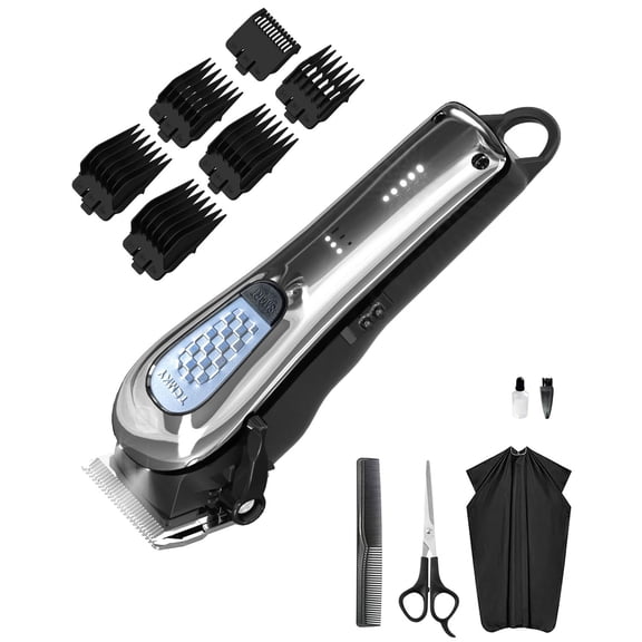 Hair Clippers For Men Cordless&corded Barber & Professional Trimmer Rechargeable Kit Household (silvery)