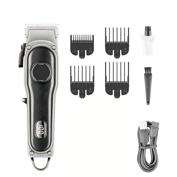 Hair Clippers Hair Trimmer Adjustable Hair Clipper Barber Cordless Hair Cutting Machine Haircut Digital Display Trimmer For Men(Orange with box)
