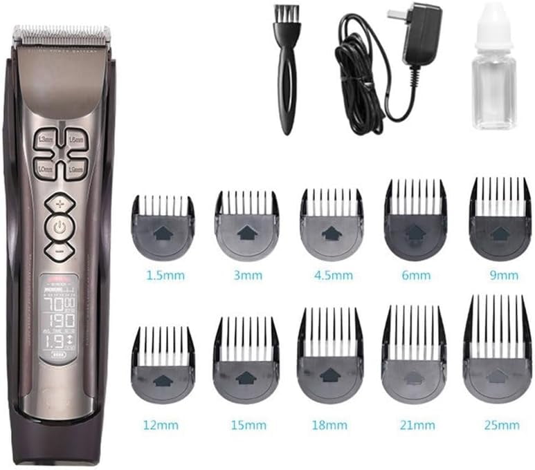 Hair Clippers for Men, Electric Hair Clipper Rechargeable Low Noise Hair Trimmer Hair Cutting Machine Beard Shaver Trimer for Men Barber Hair Shaving(P93138silverbox)