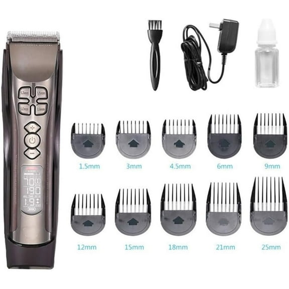 Hair Clippers for Men, Electric Hair Clipper Rechargeable Low Noise Hair Trimmer Hair Cutting Machine Beard Shaver Trimer for Men Barber Hair Shaving(P93138silverbox)