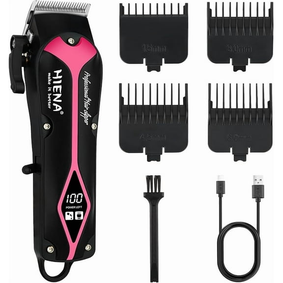 Hair Clippers for Men, Electric Professional Hair Clipper and Trimmer, Rechargeable Haircut Clippers, Cordless Hair Cutting Tool with LED Display, Gifts for Men(Gold)