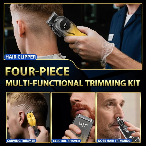 Hair Clippers for Men LED Display Cordless Clippers Set Professional Electric Beard and Mustache Trimmer for Men Foil Shaver Nose and Ear Hair Trimmer Men's Birthday Valentine's Day Gifts