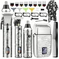thumbnail image 1 of Hair Clippers for Men, Professional Beard Trimmer, Cordless Electric Nose Shaver Set of 4 for Men, Silver, 1 of 8
