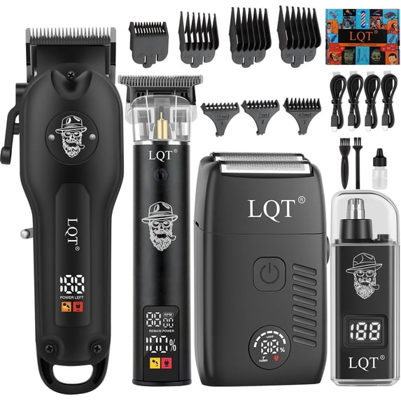 Hair Clippers for Men Professional, Beard Trimmer Kits & Sets, Cordless Mens Hair Trimmer, Electric Shavers, Haircutting Machine with LED Display, for Barber Gift Father Day
