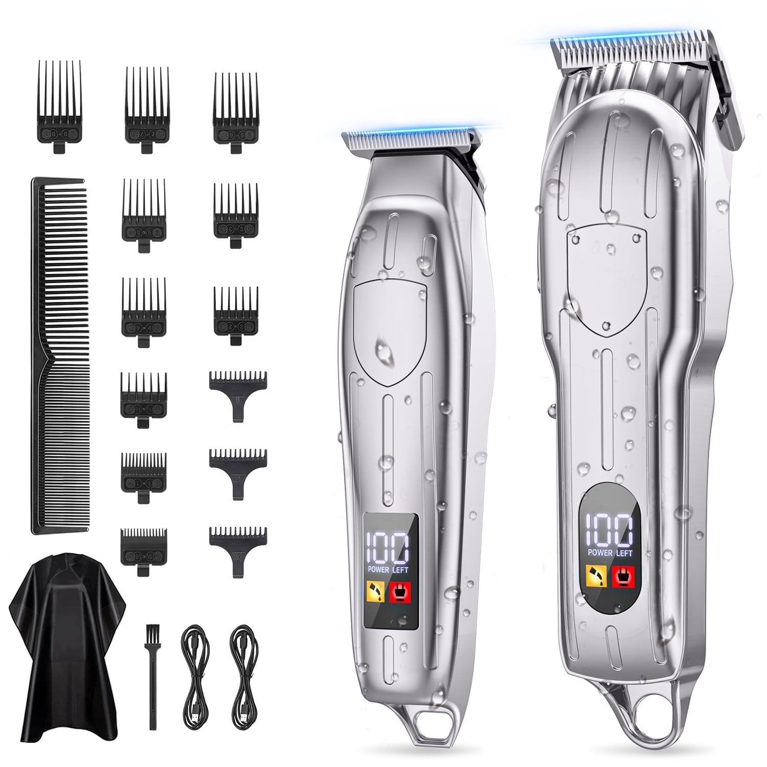 Walmart promo code:  Men's Professional Hair Clippers, Cordless Trimmer Set, LED Display, Rechargeable Grooming Kit