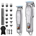 thumbnail image 1 of Hair Clippers for Men, Professional Cordless Beard Trimmer Set, Rechargeable Barber Hair Cutting Grooming Kit & Zero Gap T-Blade Trimmer Combo with LED Display, 13 Premium Guards for Men Family Gift, 1 of 7