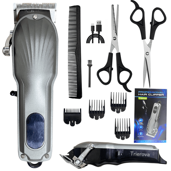 Hair Clippers for Men Cordless Trimmers with LCD Display Guide Combs for Hair Cutting Machine Rechargeable Barber Kit