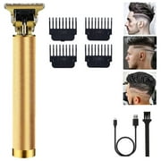 Hair Clippers for Men,Hair Trimmer T Blade Trimmer Zero Gapped Trimmer,Cordless Rechargeable Beard Trimmer Shaver Hair Cutting Kit Gold