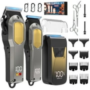Professional Hair Clipper for Men, 3 in 1 Hair Clipper Beard Trimmer and Electric Foil Shaver Set with LED Display, Cordless Grooming Kit for Home, Travel, Barber, Ideal Gift for Mens