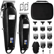 Hair Clippers for Men + T-Blade Barber Clippers, Precise Clippers for Hair Cutting, Cordless Hair Clippers, Led Display, Professional Hair Clippers