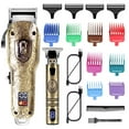 thumbnail image 1 of Hair Clippers for Men T-Blade Trimmer Professional Barber Clippers Cordless Beard Trimmer Gold Knight Grooming Kit, 1 of 8
