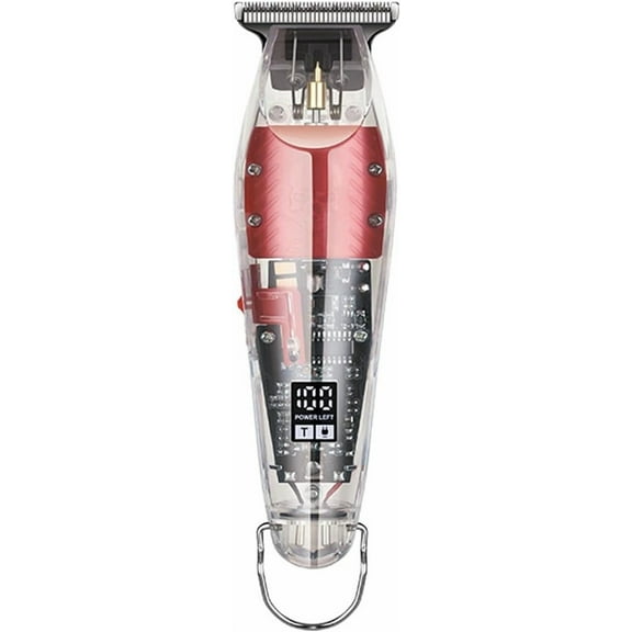 Hair Clippers for Men, Transparent Bald Hair Clipper Cutter Rechargeable Electric Beard Trimmer for Men Barber Cutting Machine Transparent Cover