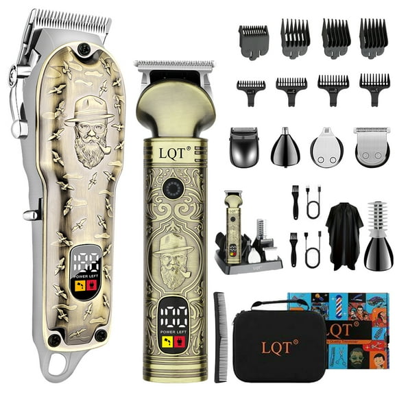Hair Clippers for men & Trimmers Set for Men - Hair Cutting & Beard Trimming Kit with LED Display, Adjustable Blades & Travel Case, Perfect Grooming Gift for Men