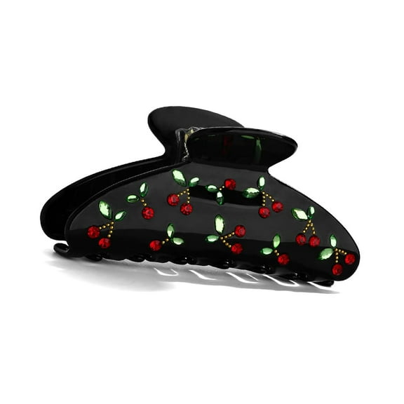 Hair Clips Claws Ladies Rhinestone Cherry Red Thick Hair Hair Clips