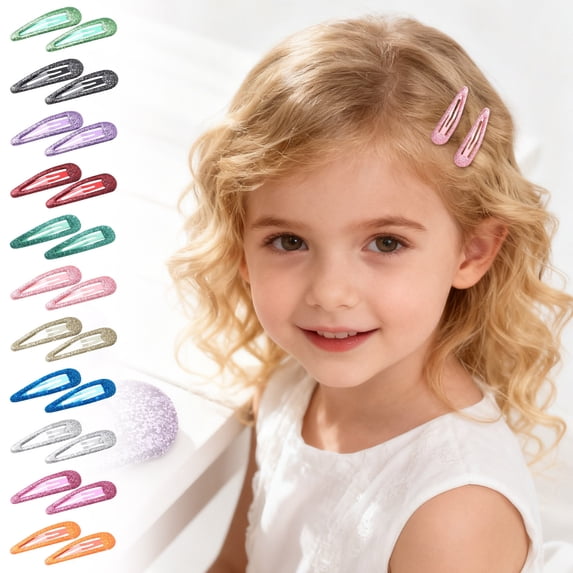 Hair Clips for Girls, Sequined Hair Clips, Colourful Glitter Hair Clips, Sparkling Snap Hair Clips in Candy Colour for Girls, Children and Women 1PC C