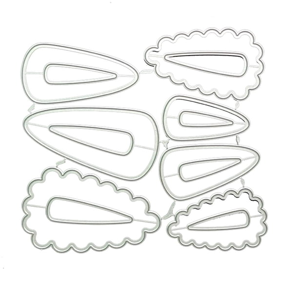 Hair Clips Metal Cutting Dies Stencil DIY Scrapbooking Album Paper Card Template