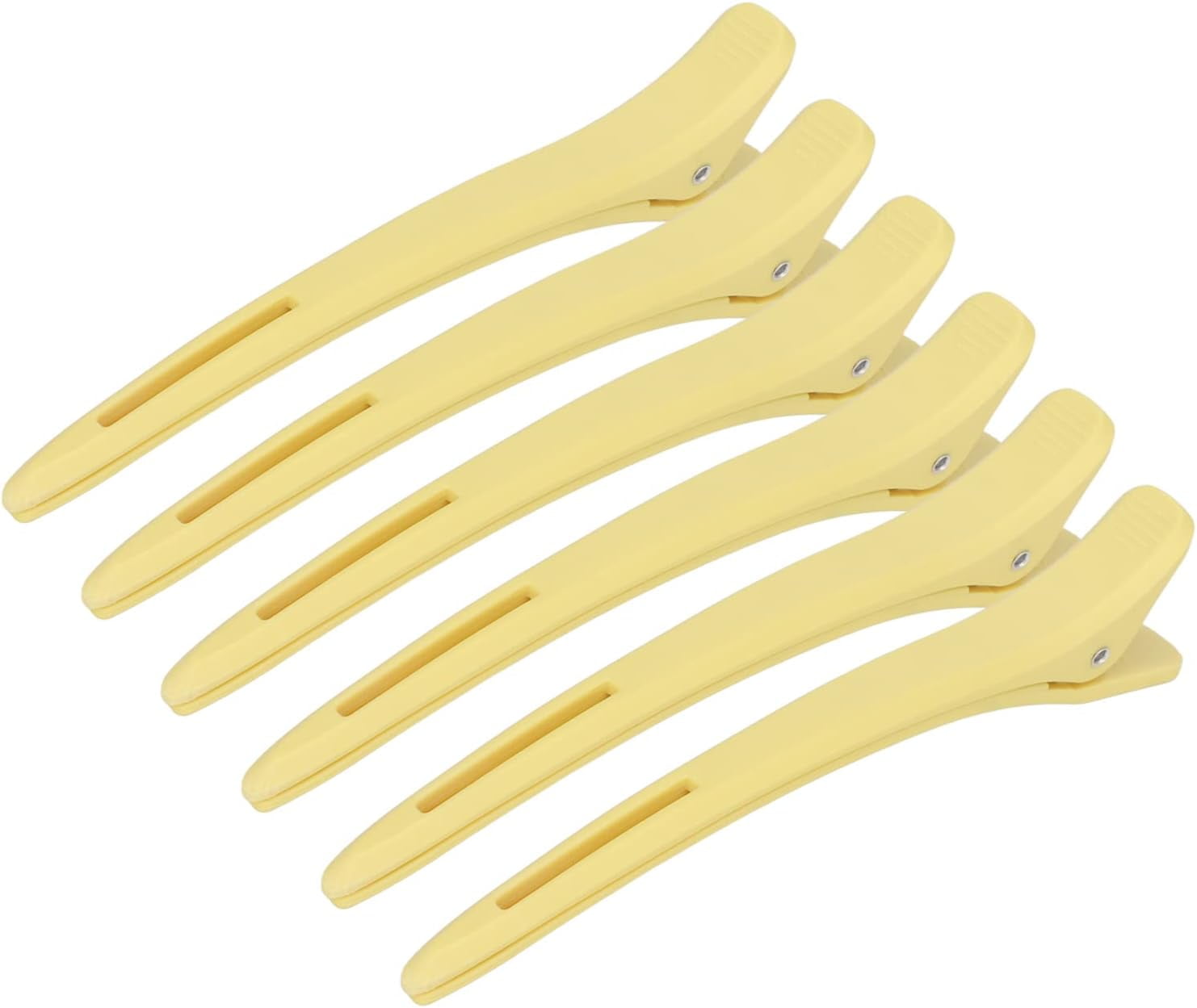 Hair Clips, Plastic Duck Bill Clips, 6 Pieces Professional Hair Clips