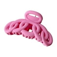 thumbnail image 1 of Hair Clips Set, Banana Claw Clips for Thin Hair, Solid Color Women Hollow Out Frosted Hair Clip, Non-Slip Vines Twining French Design Barrettes (1pc, Hot Pink), 1 of 5