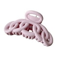 thumbnail image 1 of Hair Clips Set, Banana Claw Clips for Thin Hair, Solid Color Women Hollow Out Frosted Hair Clip, Non-Slip Vines Twining French Design Barrettes (1pc, Pink), 1 of 5