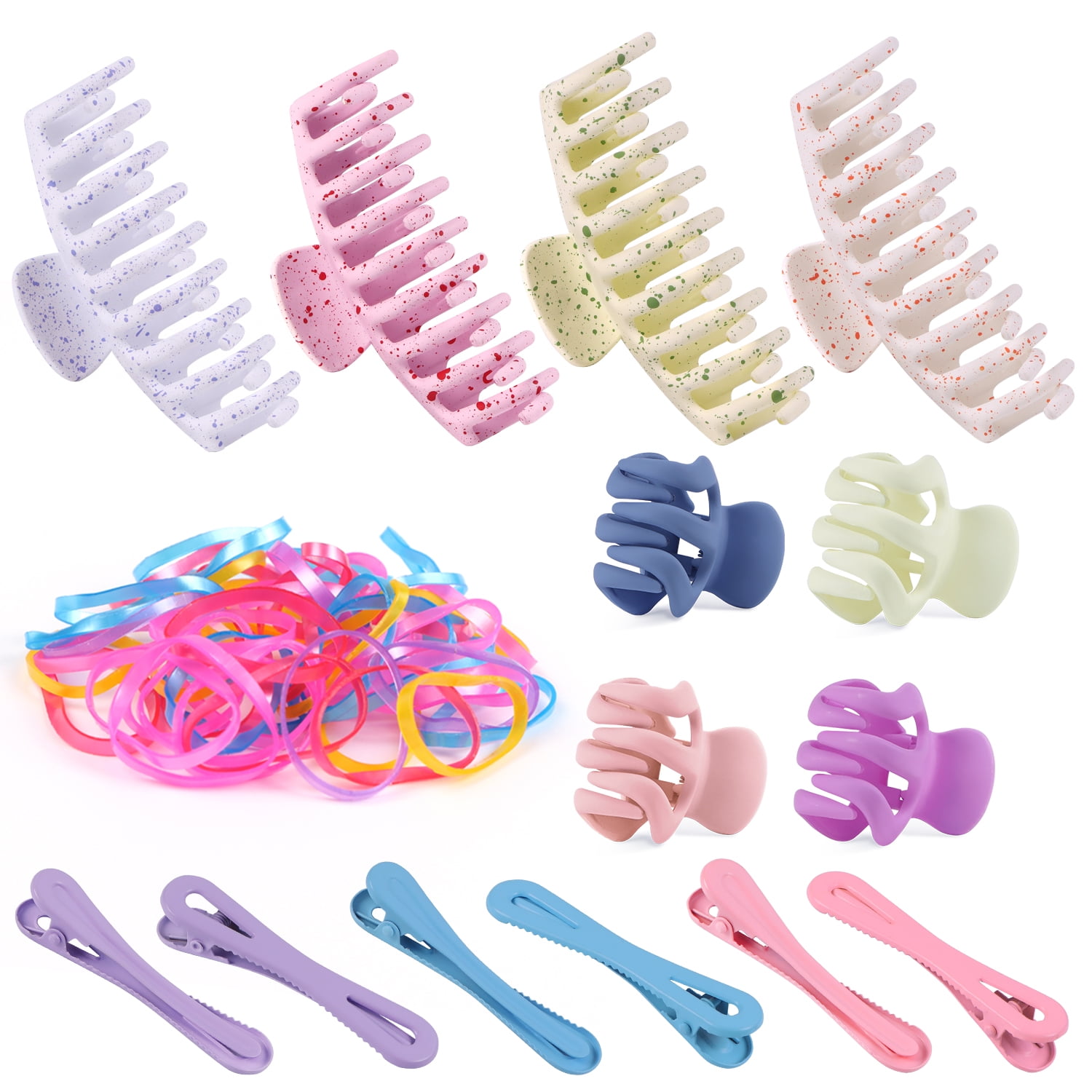 Hair Clips Set with Hair Clip Claws, Alligator Hair Clips, Elastic Hair