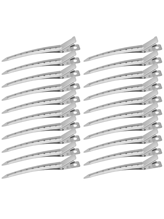Hair Clips for Styling Sectioning 24Pack, Metal Duck Bill Clips for Women, Alligator Hair Clip for Long Curl Thick Hair, Roller Clips, Pin Curl clips, Salon Clips